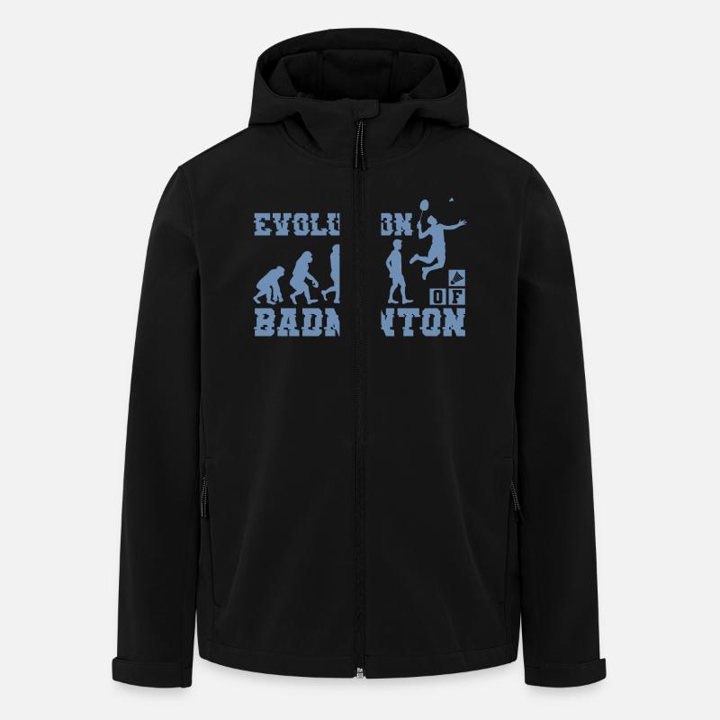 Badminton Evolution Silhouette - Men’s Recycled Softshell Jacket by Stanley/Stella - black