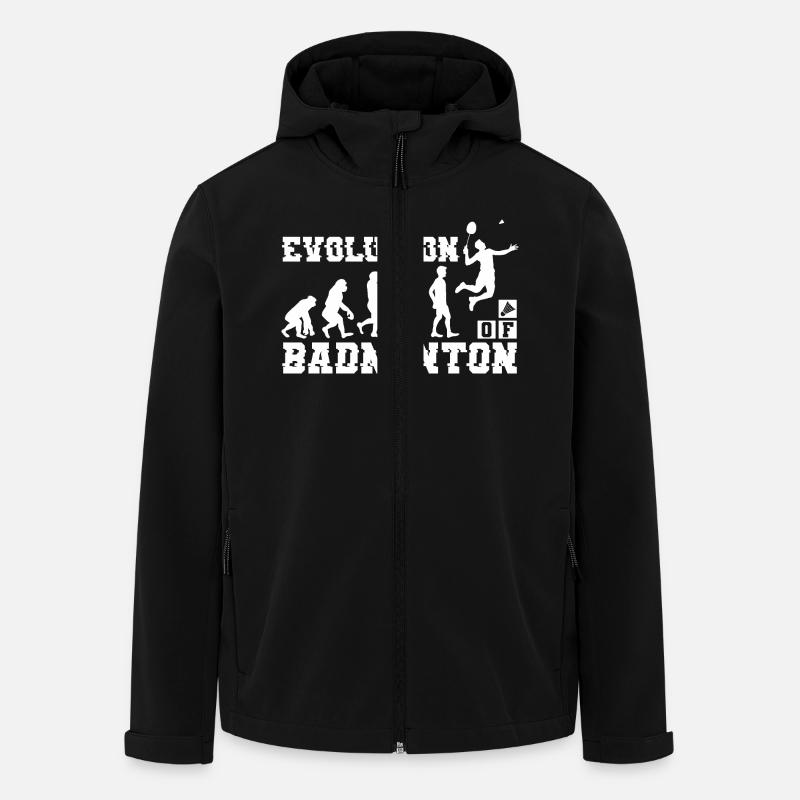 Badminton Evolution Silhouette - Recycelte Männer Softshell-Jacke von Stanley/Stella - Schwarz