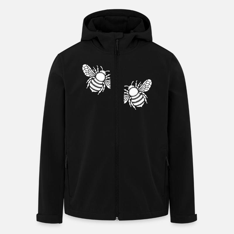 Abeille 2 - Veste softshell homme en polyester recyclé Stanley/Stella - noir