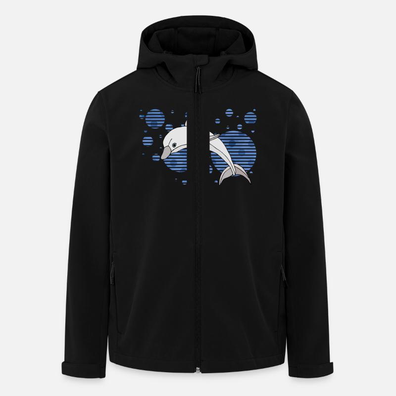 Delfin - Recycelte Männer Softshell-Jacke von Stanley/Stella - Schwarz