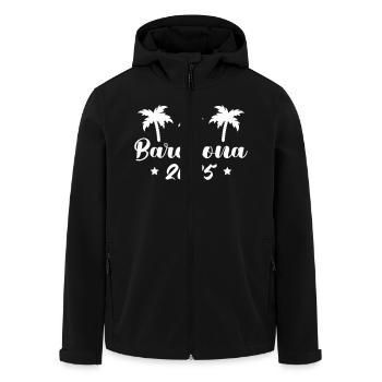 Barcelona 2025 - Men’s Recycled Softshell Jacket by Stanley/Stella - black - Front - AI Model Male 185 light (185cm)
