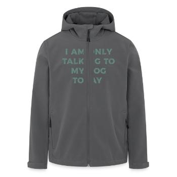 Dog Mom Geschenk Spruch Haustiere Hunde Hund - Recycelte Männer Softshell-Jacke von Stanley/Stella - Schwarz - Vorne - AI Model Male 185 light (185cm)