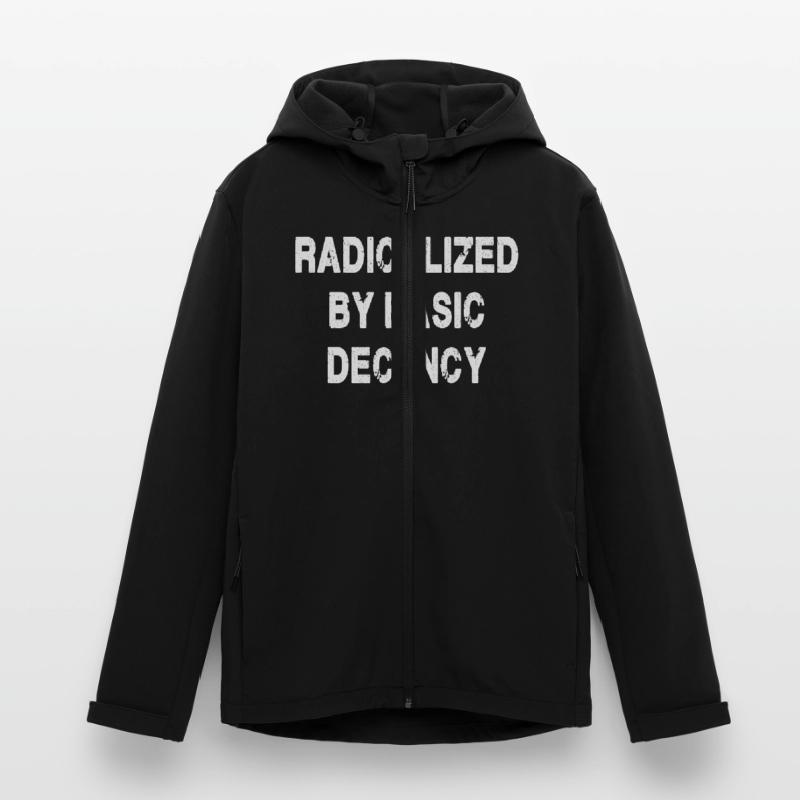 Radicalized By Basic Decency Men’s Recycled Softshell Jacket by Stanley/Stella