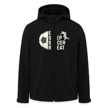 Eat. Sleep. Soccer. Repeat. – Für alle Fußballfans - Recycelte Männer Softshell-Jacke von Stanley/Stella - Schwarz - Vorne - AI Model Male 185 light (185cm)