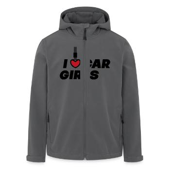 I love car girls / Auto Tuning Designs - Recycelte Männer Softshell-Jacke von Stanley/Stella - Schwarz - Vorne - AI Model Male 185 light (185cm)