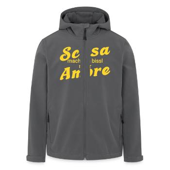 Scusa - Recycelte Männer Softshell-Jacke von Stanley/Stella - Schwarz - Vorne - AI Model Male 185 light (185cm)