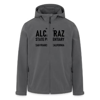 Alcatraz - State Prison - 1934 - San Francisco - Men’s Recycled Softshell Jacket by Stanley/Stella - black - Front - AI Model Male 185 light (185cm)