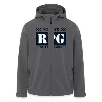 We love epic role play games - Men’s Recycled Softshell Jacket by Stanley/Stella - black - Front - AI Model Male 185 light (185cm)