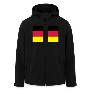 Drapeau allemand - Veste softshell homme en polyester recyclé Stanley/Stella - noir - Devant - AI Model Male 185 light (185cm)