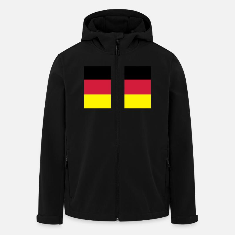 German Flag - Men’s Recycled Softshell Jacket by Stanley/Stella - black