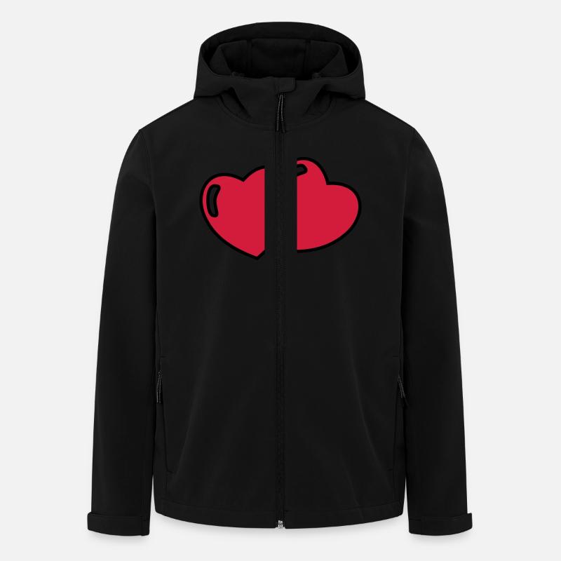 herzen - Recycelte Männer Softshell-Jacke von Stanley/Stella - Schwarz