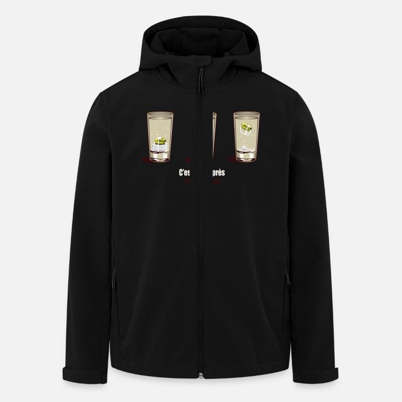 Petit Grégory le coktail. - Veste softshell homme en polyester recyclé Stanley/Stella - noir