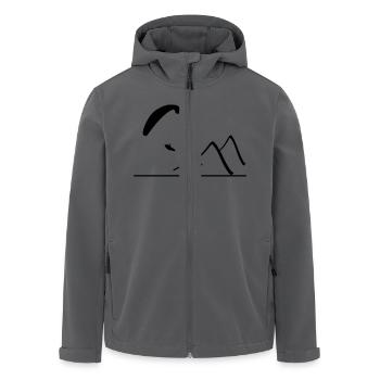 Paragliding Berg - Recycelte Männer Softshell-Jacke von Stanley/Stella - Schwarz - Vorne - AI Model Male 185 light (185cm)