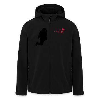 soldat herzen - Recycelte Männer Softshell-Jacke von Stanley/Stella - Schwarz - Vorne - AI Model Male 185 light (185cm)