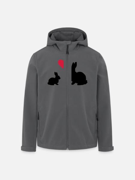 Mama Kind Hase - Recycelte Männer Softshell-Jacke von Stanley/Stella - Schwarz