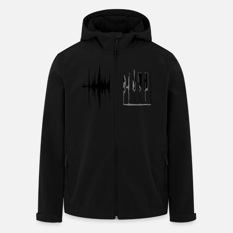 Music wave - Recycelte Männer Softshell-Jacke von Stanley/Stella - Schwarz