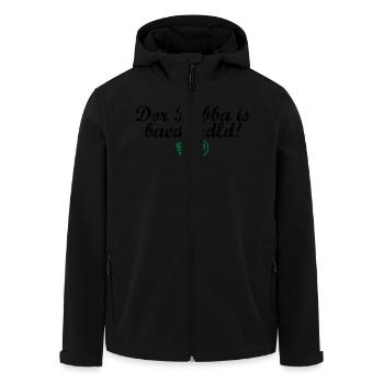 Dor Babba is bäduhdld - Recycelte Männer Softshell-Jacke von Stanley/Stella - Schwarz - Vorne - AI Model Male 185 light (185cm)