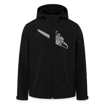 Chainsaw 2 - Men’s Recycled Softshell Jacket by Stanley/Stella - black - Front - AI Model Male 185 light (185cm)