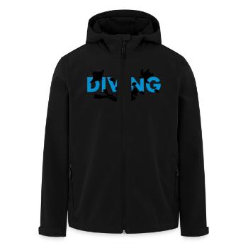 diving tauchen - Recycelte Männer Softshell-Jacke von Stanley/Stella - Schwarz - Vorne - AI Model Male 185 light (185cm)