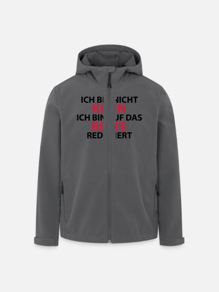 Ich bin nicht klein - Recycelte Männer Softshell-Jacke von Stanley/Stella - Schwarz
