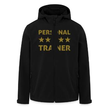 personal trainer - Recycelte Männer Softshell-Jacke von Stanley/Stella - Schwarz - Vorne - AI Model Male 185 light (185cm)