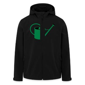 Watering can - Men’s Recycled Softshell Jacket by Stanley/Stella - black - Front - AI Model Male 185 light (185cm)
