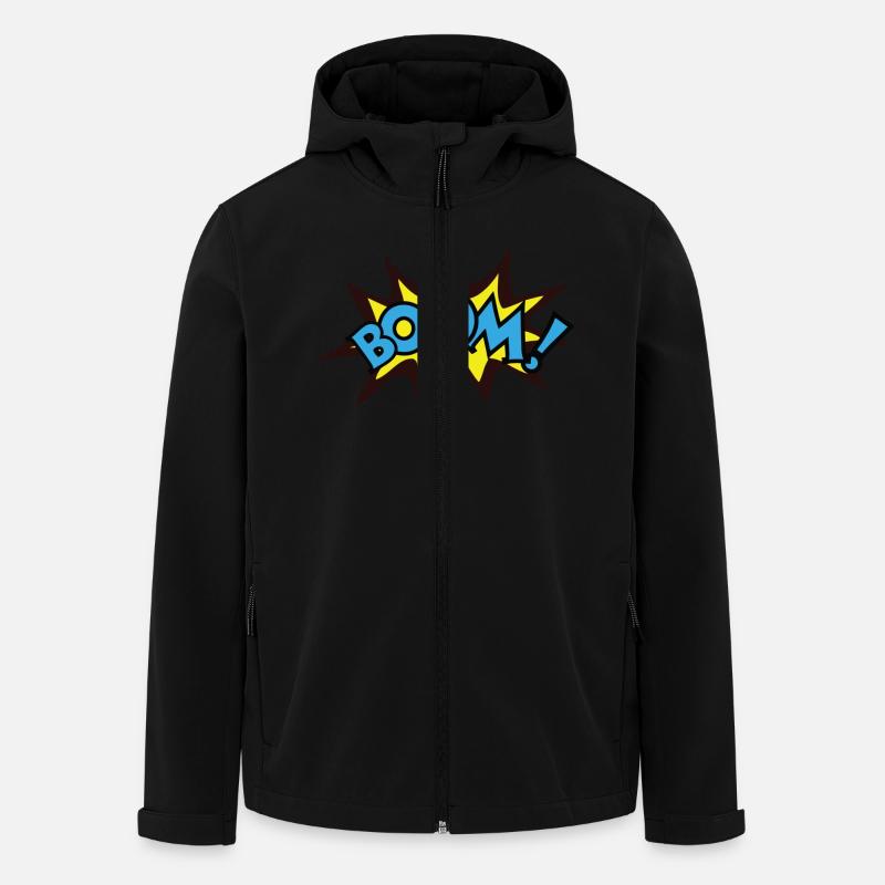 Boom! - Recycelte Männer Softshell-Jacke von Stanley/Stella - Schwarz