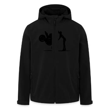 Funbiker Logo - Recycelte Männer Softshell-Jacke von Stanley/Stella - Schwarz - Vorne - AI Model Male 185 light (185cm)