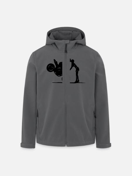 Funbiker Logo - Men’s Recycled Softshell Jacket by Stanley/Stella - black