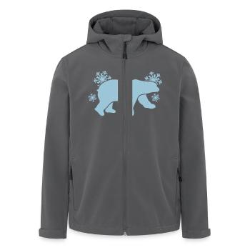 Eisbär mit Winter Schneeflocken - Recycelte Männer Softshell-Jacke von Stanley/Stella - Schwarz - Vorne - AI Model Male 185 light (185cm)
