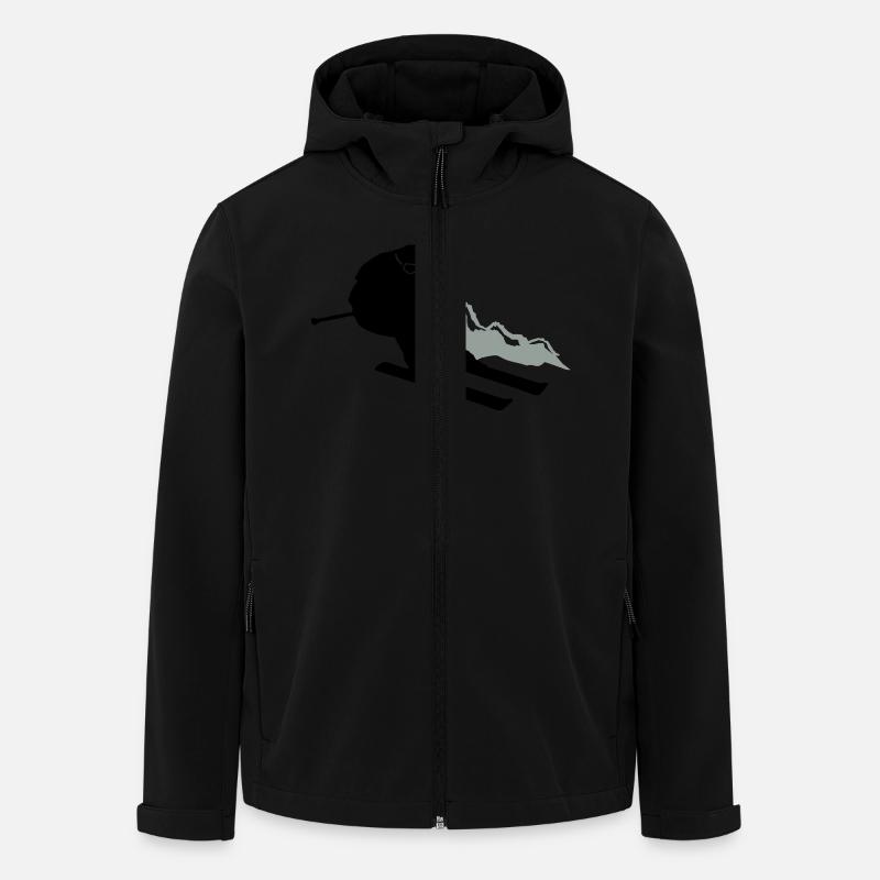 skier ski - Veste softshell homme en polyester recyclé Stanley/Stella - noir