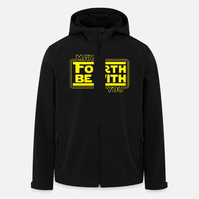 May The 4th Fourth - Recycelte Männer Softshell-Jacke von Stanley/Stella - Schwarz