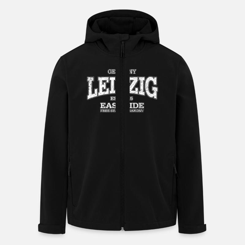 Leipzig (white oldstyle) - Recycelte Männer Softshell-Jacke von Stanley/Stella - Schwarz