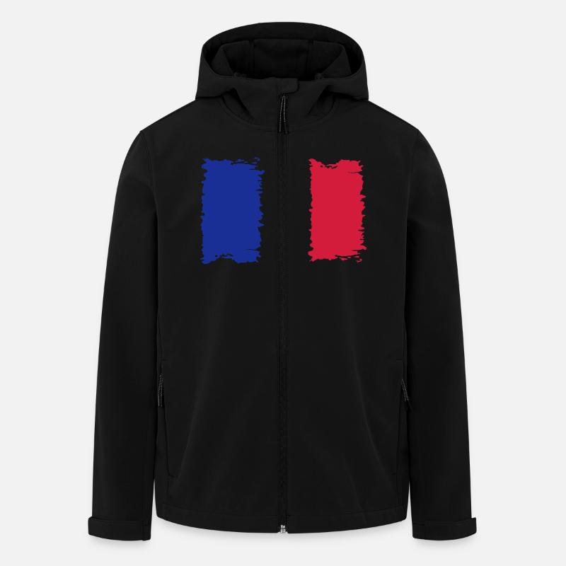 Frankreich - Recycelte Männer Softshell-Jacke Discoverer von Stanley/Stella - Schwarz