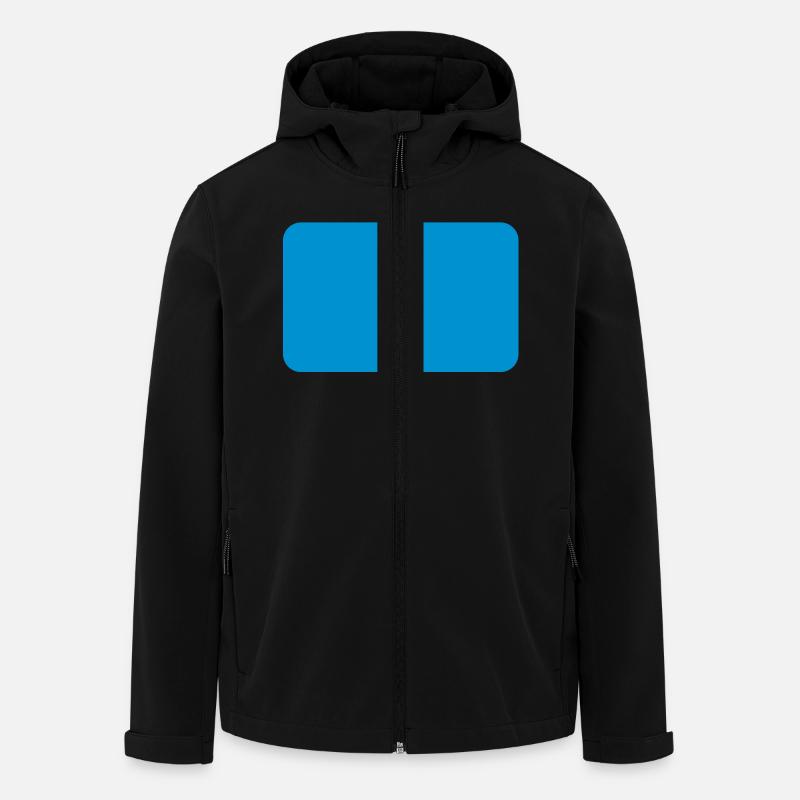 design line rectangle - Men’s Recycled Softshell Jacket by Stanley/Stella - black