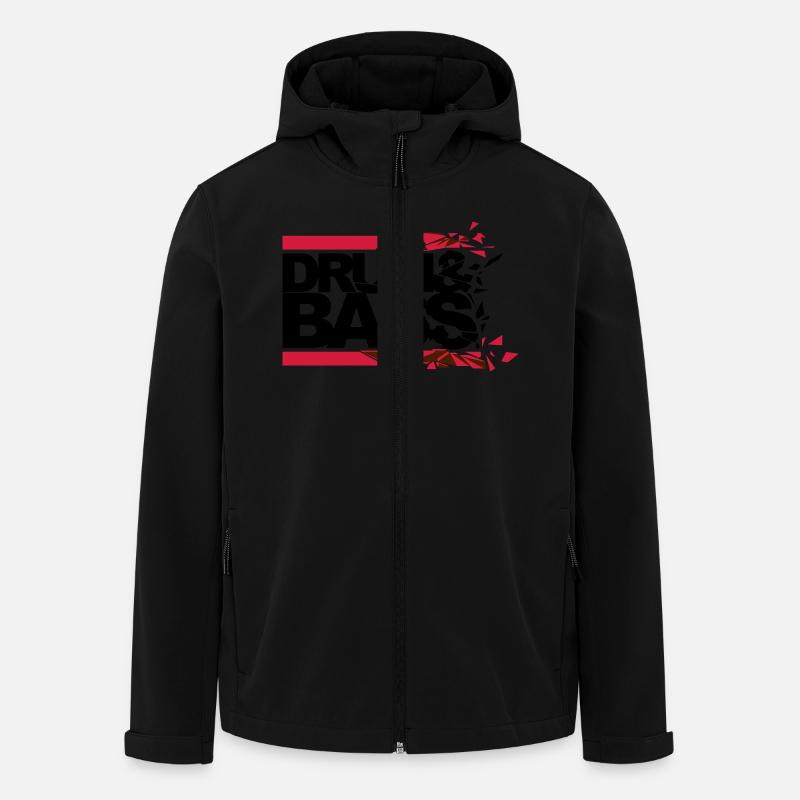 Drum 'n' Bass shattered - Men’s Recycled Softshell Jacket by Stanley/Stella - black