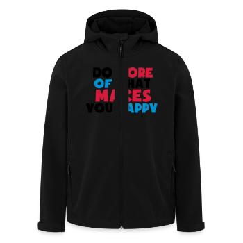 makes_you_happy - Veste softshell homme en polyester recyclé Stanley/Stella - noir - Devant - AI Model Male 185 light (185cm)