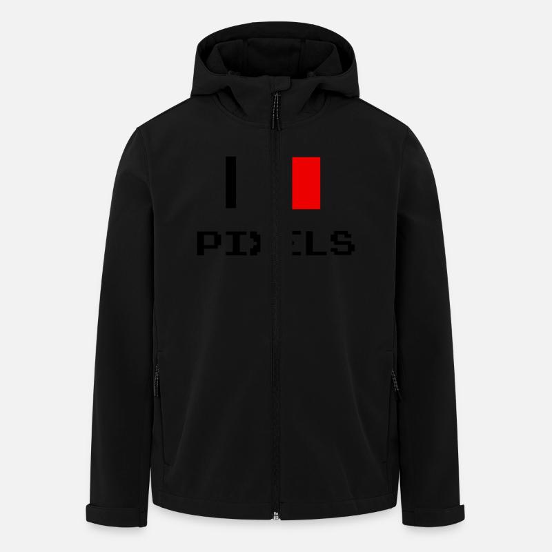 pixel - Recycelte Männer Softshell-Jacke von Stanley/Stella - Schwarz