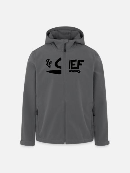 Le chef - Veste softshell homme en polyester recyclé Stanley/Stella - noir