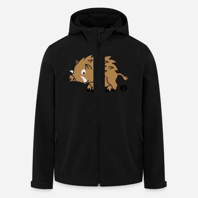 Wildschwein (c2) - Veste softshell homme en polyester recyclé Stanley/Stella - noir