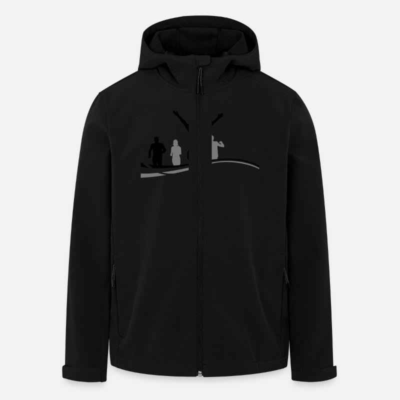 Menschen Gruppe Joggen - Recycelte Männer Softshell-Jacke von Stanley/Stella - Schwarz