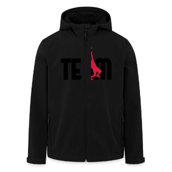 Team Tennis - Recycelte Männer Softshell-Jacke von Stanley/Stella - Schwarz - Vorne - AI Model Male 185 light (185cm)