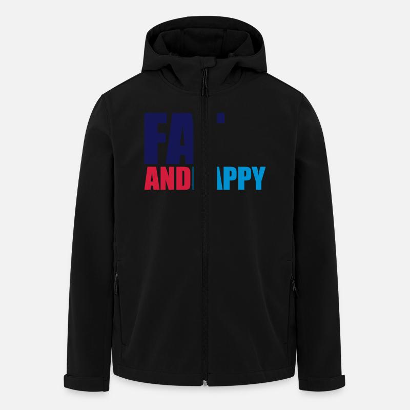 Fat & Happy - Recycelte Männer Softshell-Jacke von Stanley/Stella - Schwarz