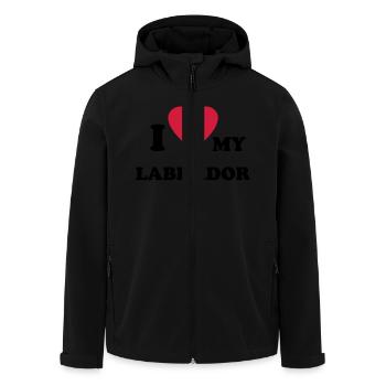 I Love my Labrador Hund Hunde Shirt - Recycelte Männer Softshell-Jacke von Stanley/Stella - Schwarz - Vorne - AI Model Male 185 light (185cm)