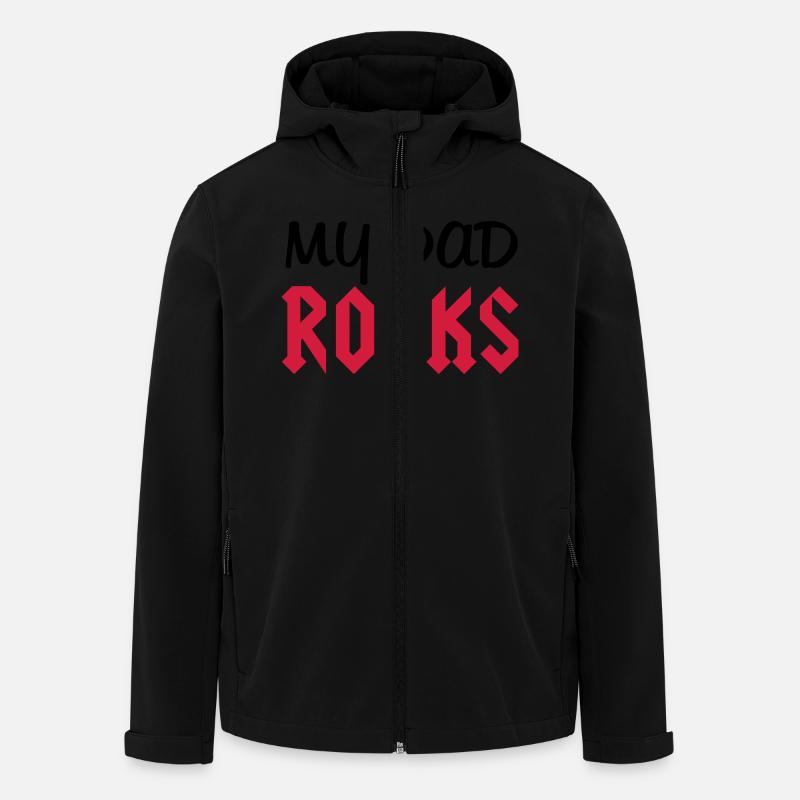 Dad Rocks - Recycelte Männer Softshell-Jacke von Stanley/Stella - Schwarz