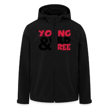 young, wild and free - Recycelte Männer Softshell-Jacke von Stanley/Stella - Schwarz - Vorne - AI Model Male 185 light (185cm)
