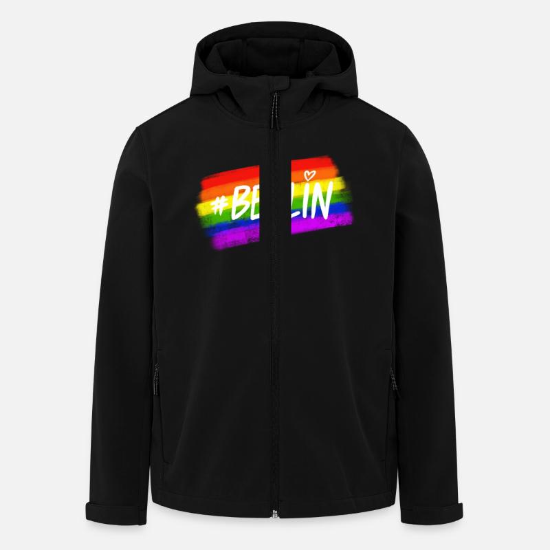 Berlin Pride - Recycelte Männer Softshell-Jacke von Stanley/Stella - Schwarz