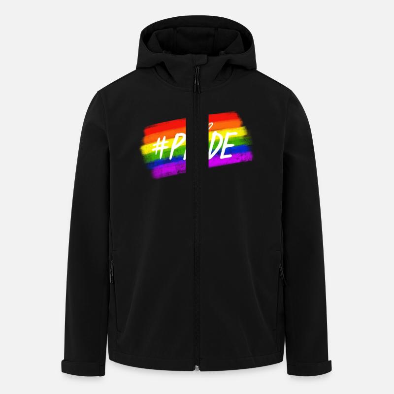 #Pride - Recycelte Männer Softshell-Jacke von Stanley/Stella - Schwarz