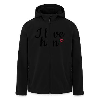 I love him - Recycelte Männer Softshell-Jacke von Stanley/Stella - Schwarz - Vorne - AI Model Male 185 light (185cm)