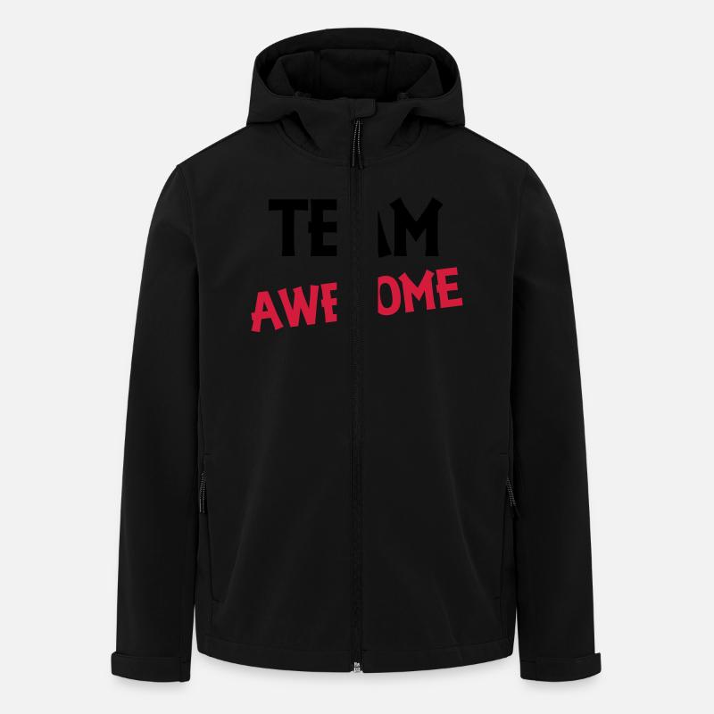 Team Awesome - Recycelte Männer Softshell-Jacke von Stanley/Stella - Schwarz